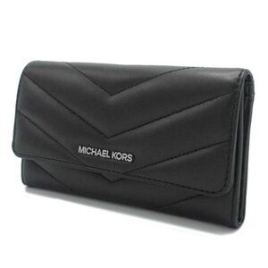 Michael Kors Black Quilted Leather Continental Wallet
